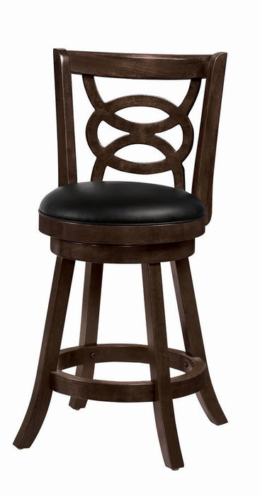 Calecita Swivel Counter Height Stools with Upholstered Seat Cappuccino (Set of 2) - Bargain Furniture (Detroit, MI)