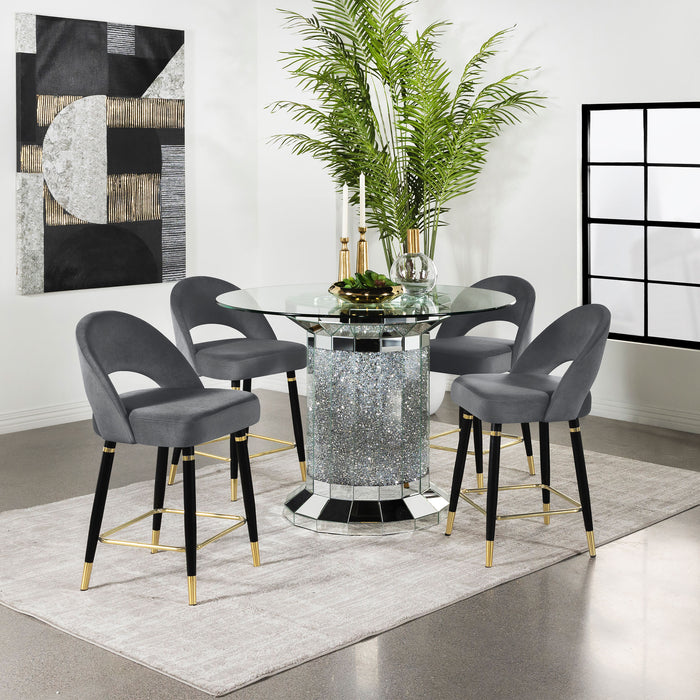 Ellie 5 Pc Counter Height Dining Sets Gray - Bargain Furniture (Detroit, MI)