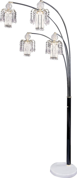 Maisel Floor Lamp with 4 Staggered Shades Black - Bargain Furniture (Detroit, MI)