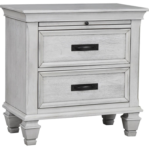 Franco 2-drawer Nightstand Antique White - Bargain Furniture (Detroit, MI)