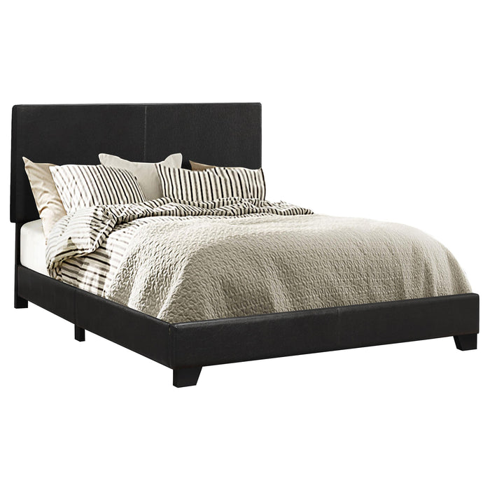 Dorian Upholstered California King, E.King, & Queen Bed Black, Brown, & Grey - Bargain Furniture (Detroit, MI)