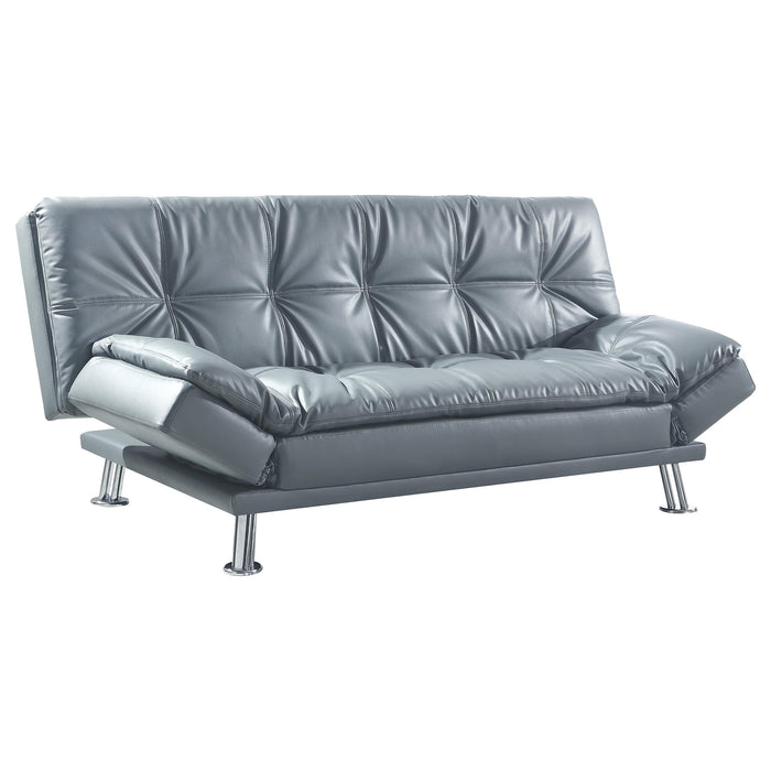 Dilleston Tufted Back Upholstered Sofa Bed Grey - Bargain Furniture (Detroit, MI)