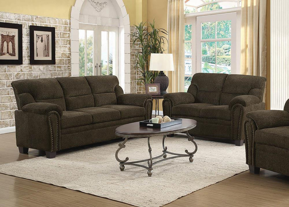 Clementine Upholstered Pillow Top Arm Living Room Set - Bargain Furniture (Detroit, MI)