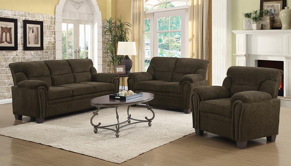 Clementine Upholstered Pillow Top Arm Living Room Set - Bargain Furniture (Detroit, MI)