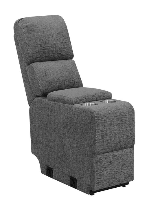 Bahrain Upholstered Console Charcoal - Bargain Furniture (Detroit, MI)
