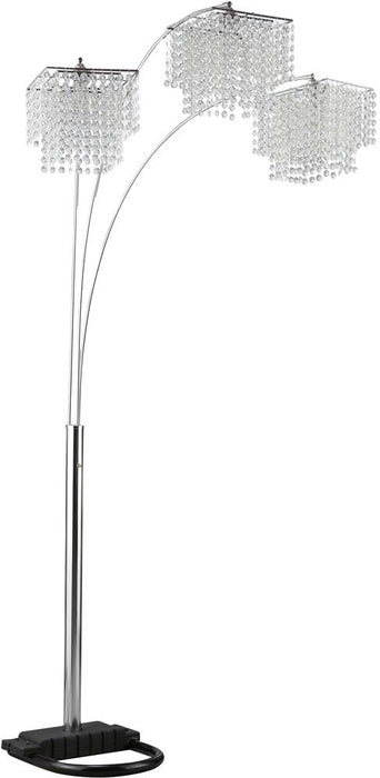 Miriam Crystal Drop Shade Floor Lamp Chrome - Bargain Furniture (Detroit, MI)