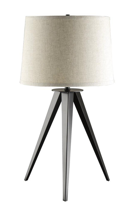 Sabat Tripod Base Table Lamp Black and Light Grey - Bargain Furniture (Detroit, MI)
