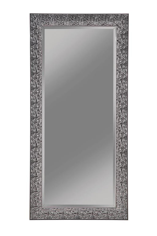 Rollins Rectangular Floor Mirror Black - Bargain Furniture (Detroit, MI)