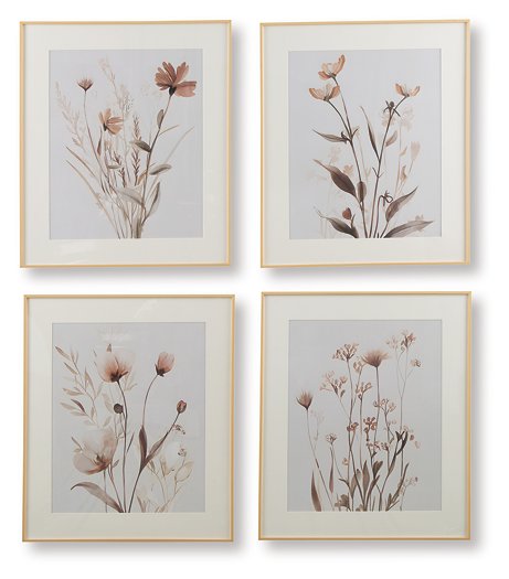 Chettings Wall Art (Set of 4) - Bargain Furniture (Detroit, MI)