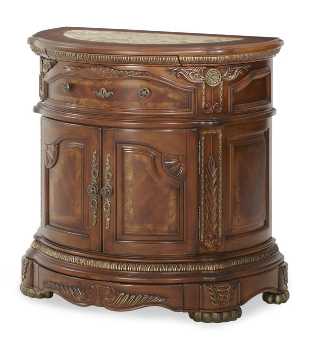Cortina Bedside Chest in Honey Walnut - Bargain Furniture (Detroit, MI)