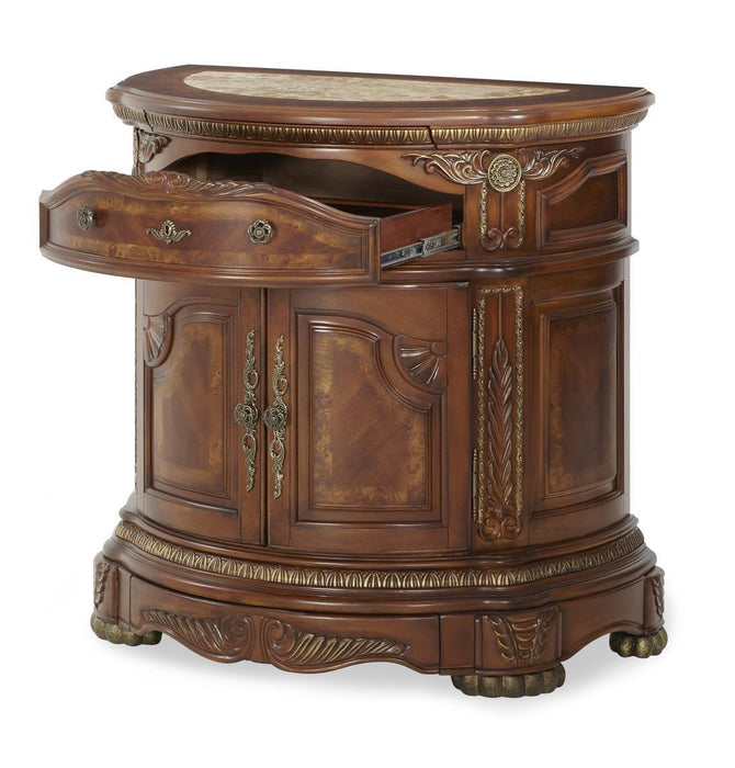 Cortina Bedside Chest in Honey Walnut - Bargain Furniture (Detroit, MI)