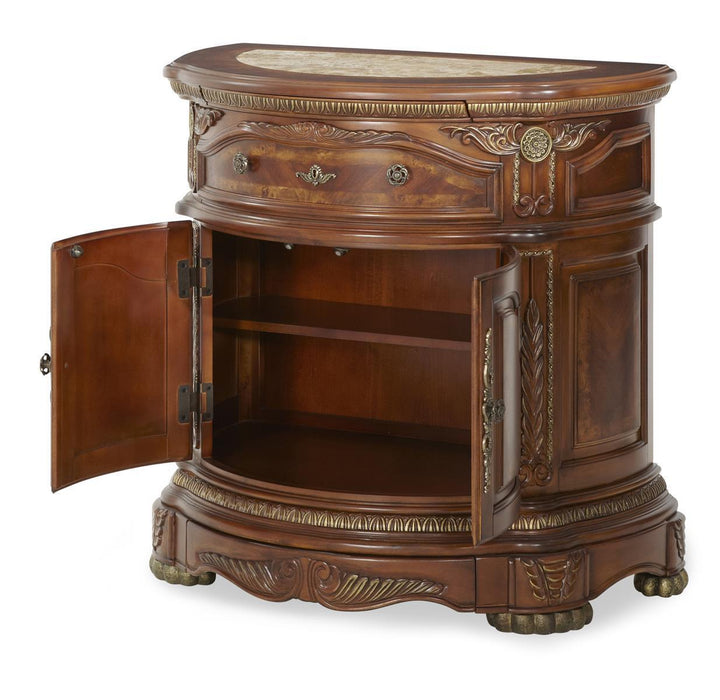 Cortina Bedside Chest in Honey Walnut - Bargain Furniture (Detroit, MI)