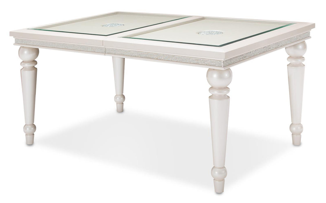 Glimmering Heights Leg Dining Table in Ivory - Bargain Furniture (Detroit, MI)