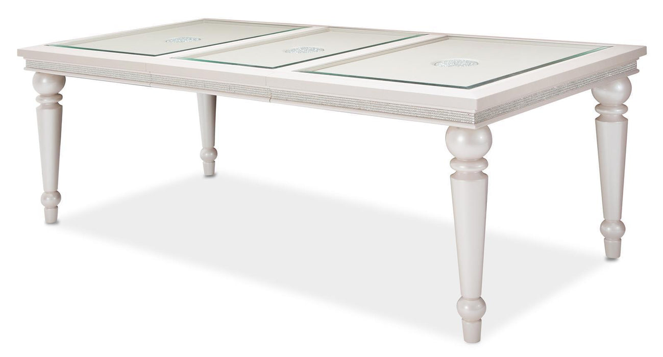 Glimmering Heights Leg Dining Table in Ivory - Bargain Furniture (Detroit, MI)