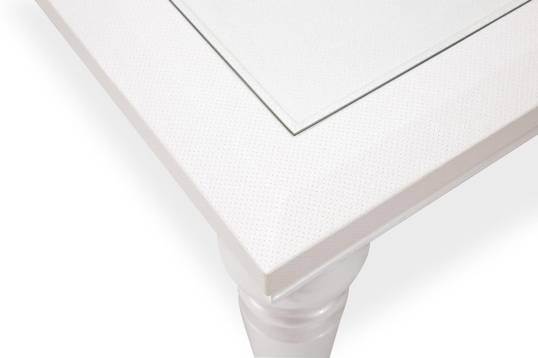 Glimmering Heights Leg Dining Table in Ivory - Bargain Furniture (Detroit, MI)