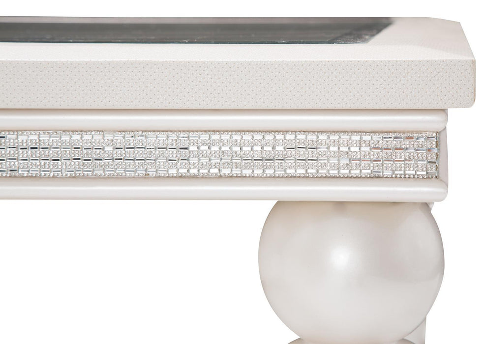 Glimmering Heights Leg Dining Table in Ivory - Bargain Furniture (Detroit, MI)