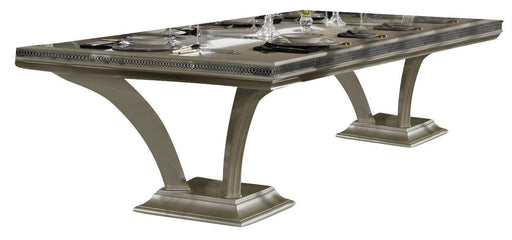 Hollywood Swank Rectangular Dining Table in Pearl Caviar - Bargain Furniture (Detroit, MI)
