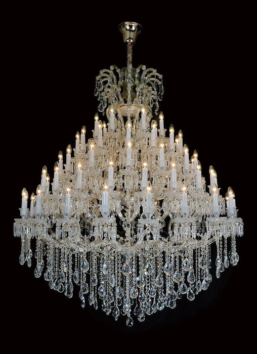 Lighting Grand Versailles 45 Light Chandelier in Clear and Gold - Bargain Furniture (Detroit, MI)