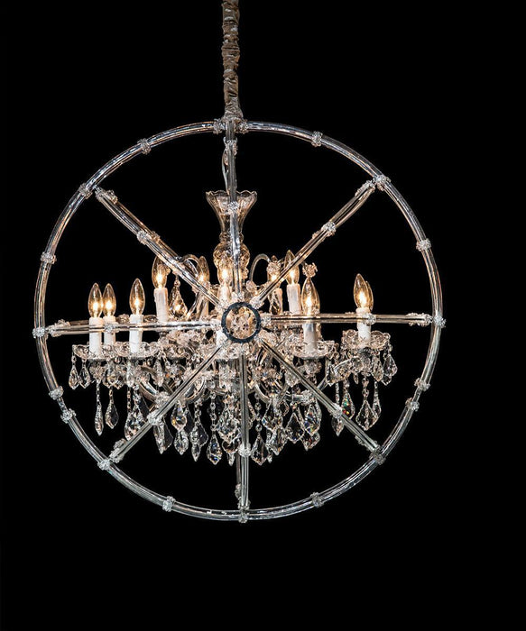 Lighting Pena 15 Light Chandelier in Clear and Chrome - Bargain Furniture (Detroit, MI)