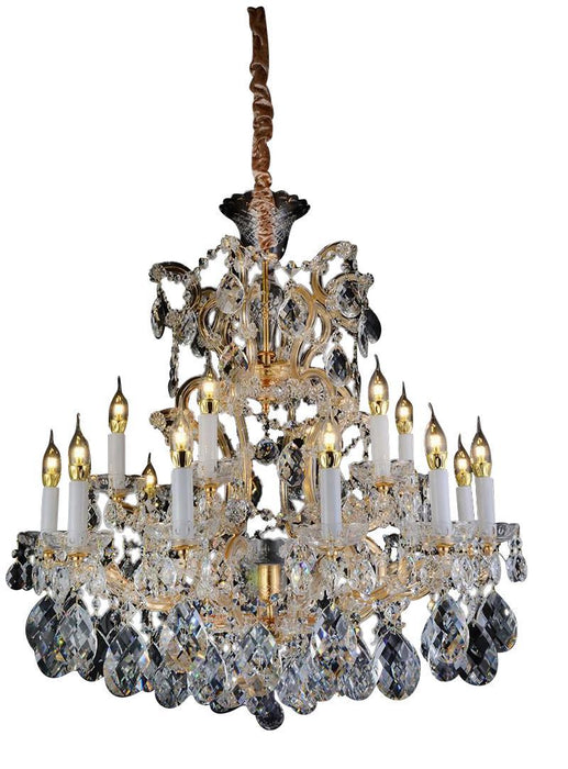 Lighting San Carlo 25 Light Chandelier in Clear and Gold - Bargain Furniture (Detroit, MI)