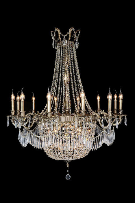 Lighting Summer Place 24 Light Chandelier in Clear and Antique - Bargain Furniture (Detroit, MI)