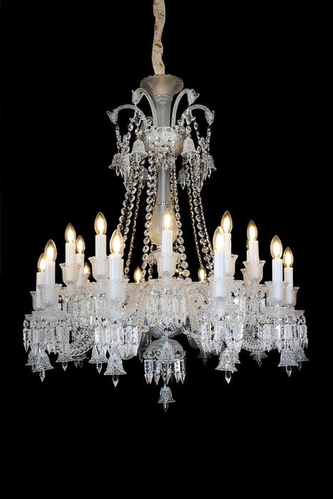 Lighting Treviso 20 Light Chandelier in Clear and Chrome - Bargain Furniture (Detroit, MI)