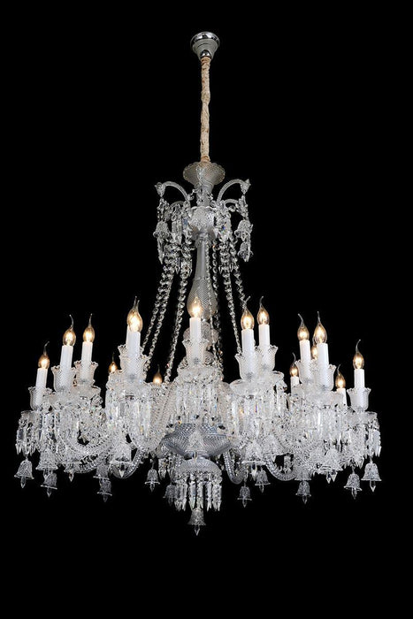 Lighting Treviso 24 Light Chandelier in Clear and Chrome - Bargain Furniture (Detroit, MI)