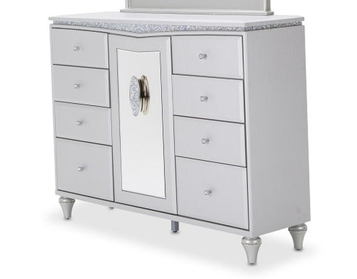 Melrose Plaza Upholstered Dresser in Dove - Bargain Furniture (Detroit, MI)