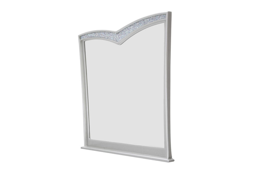 Melrose Plaza Wall Mirror in Dove - Bargain Furniture (Detroit, MI)