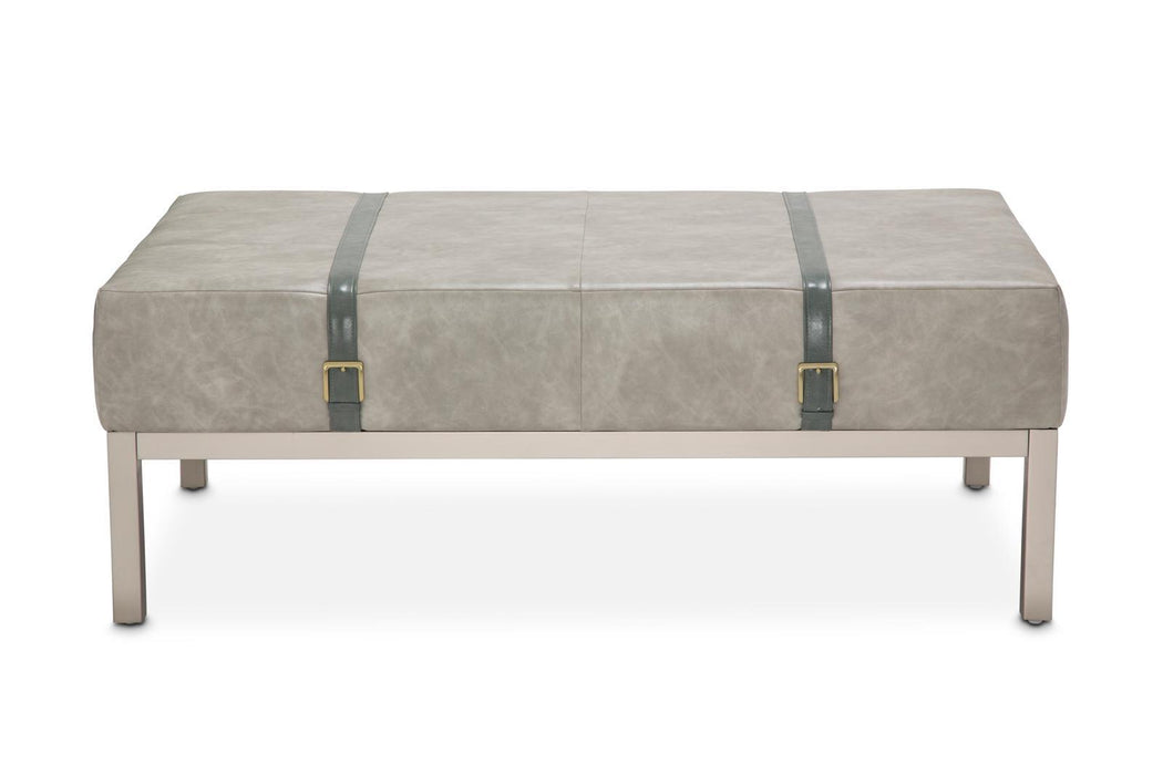 Menlo Station Rectangular Cocktail Ottoman in DoveGray - Bargain Furniture (Detroit, MI)