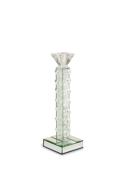 Montreal Slender Mirrored Crystal Candle Holder, Small(6/pack) - Bargain Furniture (Detroit, MI)