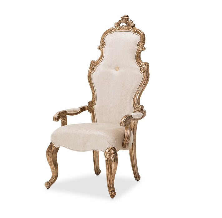 Platine de Royale Desk Chair in Champagne - Bargain Furniture (Detroit, MI)