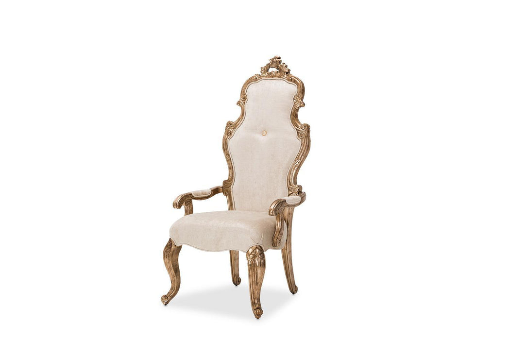 Platine de Royale Desk Chair in Champagne - Bargain Furniture (Detroit, MI)