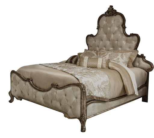 Platine de Royale Queen Panel Bed in Antique Platinum 09000QNPL3-101 - Bargain Furniture (Detroit, MI)