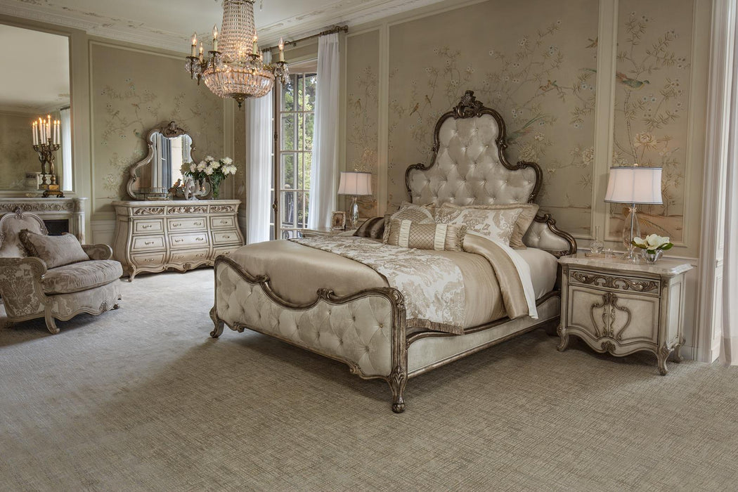 Platine de Royale Queen Panel Bed in Antique Platinum 09000QNPL3-101 - Bargain Furniture (Detroit, MI)