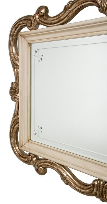 Platine de Royale Wall Mirror in Champagne - Bargain Furniture (Detroit, MI)
