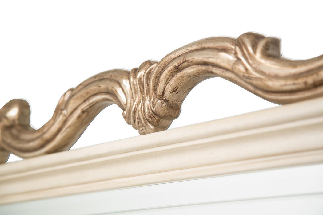 Platine de Royale Wall Mirror in Champagne - Bargain Furniture (Detroit, MI)