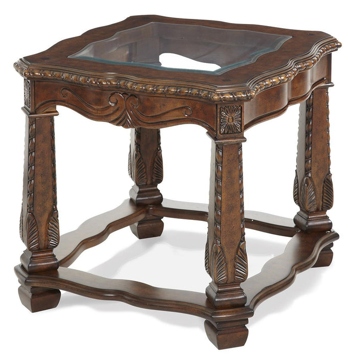 Windsor Court End Table in Vintage Fruitwood - Bargain Furniture (Detroit, MI)