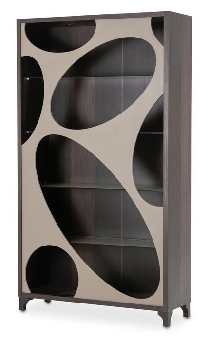 21 Cosmopolitan Curio Center Cabinet in Taupe/Umber - Bargain Furniture (Detroit, MI)