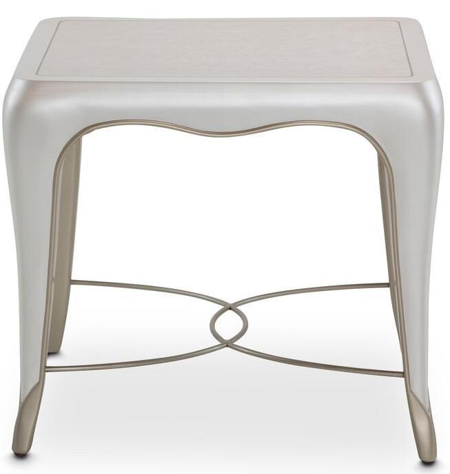 Furniture London Place End Table in Creamy Pearl - Bargain Furniture (Detroit, MI)
