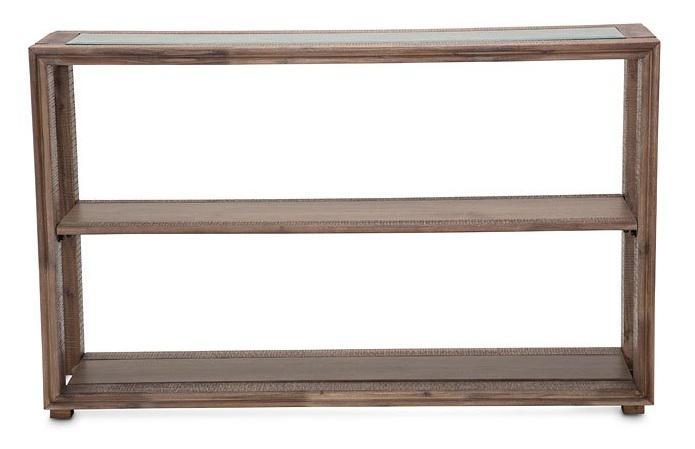 Hudson Ferry Console Table in Driftwood - Bargain Furniture (Detroit, MI)