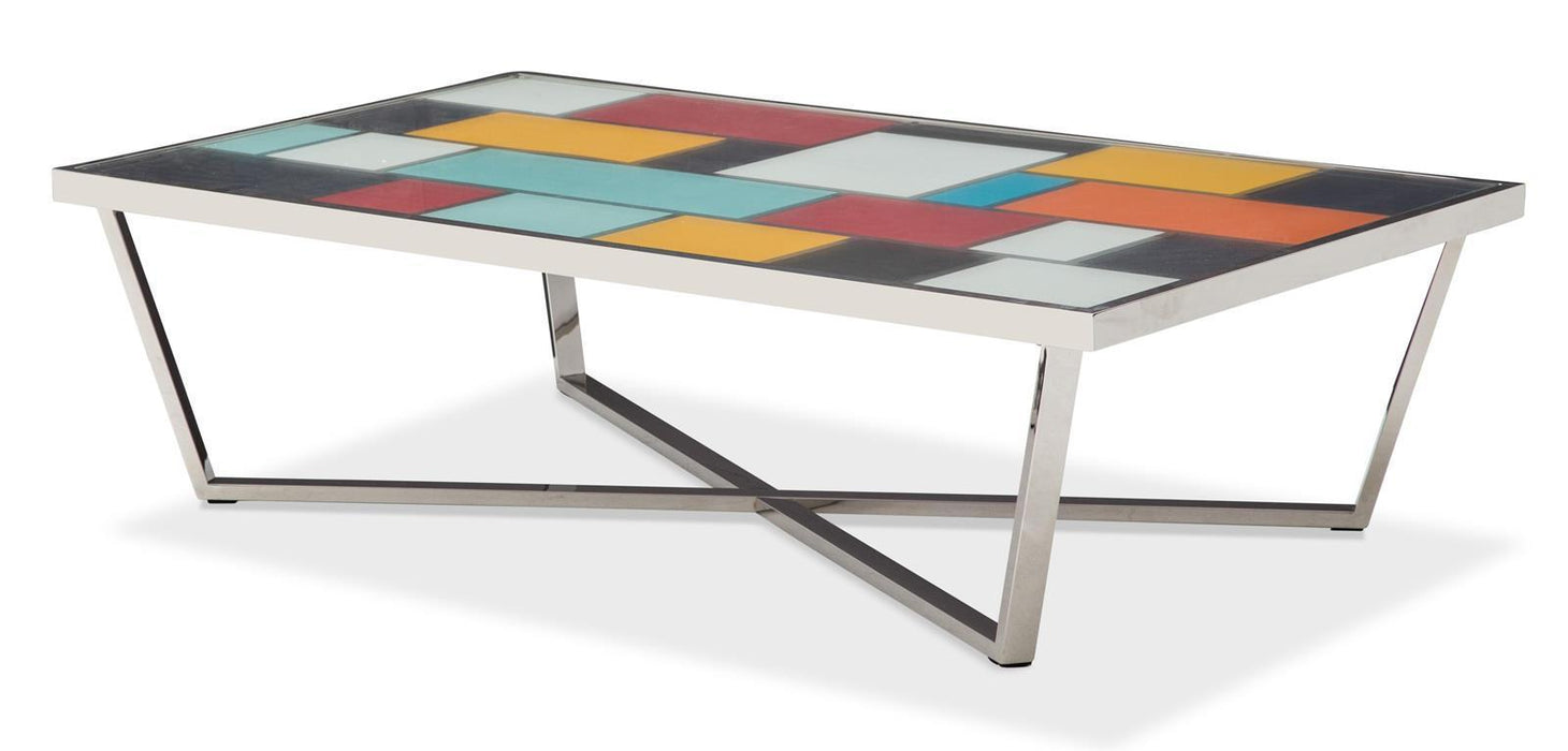 Freestanding Kube Rectangular Cocktail Table - Bargain Furniture (Detroit, MI)