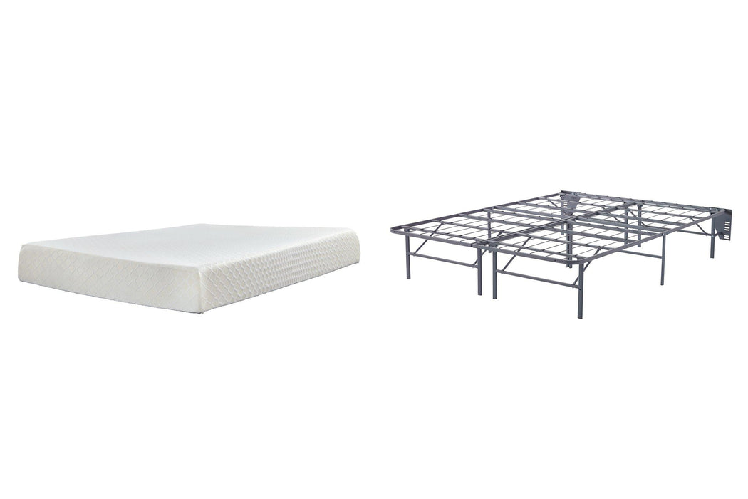 10 Inch Chime Memory Foam Mattress Set - Bargain Furniture (Detroit, MI)