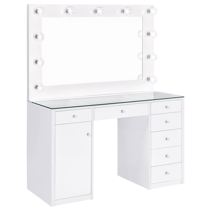 Acena Vanity Table and Mirror - Bargain Furniture (Detroit, MI)