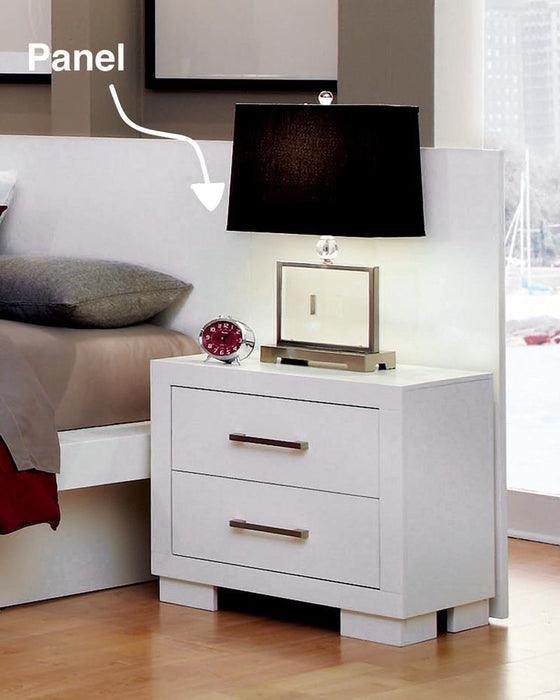 Jessica Nightstand Panels White (Set of 2) - Bargain Furniture (Detroit, MI)