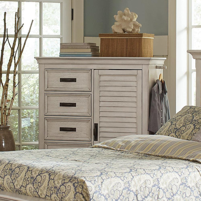 Franco 5-drawer Chest Antique White - Bargain Furniture (Detroit, MI)