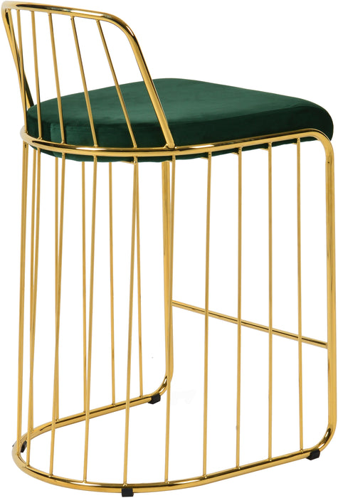 Gio Green Velvet Stool - Bargain Furniture (Detroit, MI)