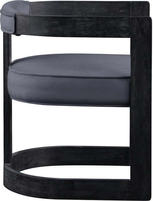 Regency Grey Velvet Dining Chair - Bargain Furniture (Detroit, MI)