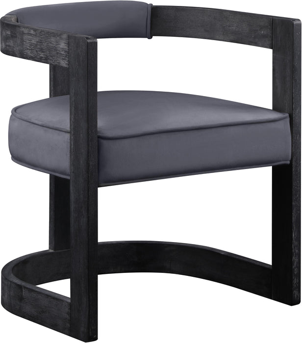 Regency Grey Velvet Dining Chair - Bargain Furniture (Detroit, MI)