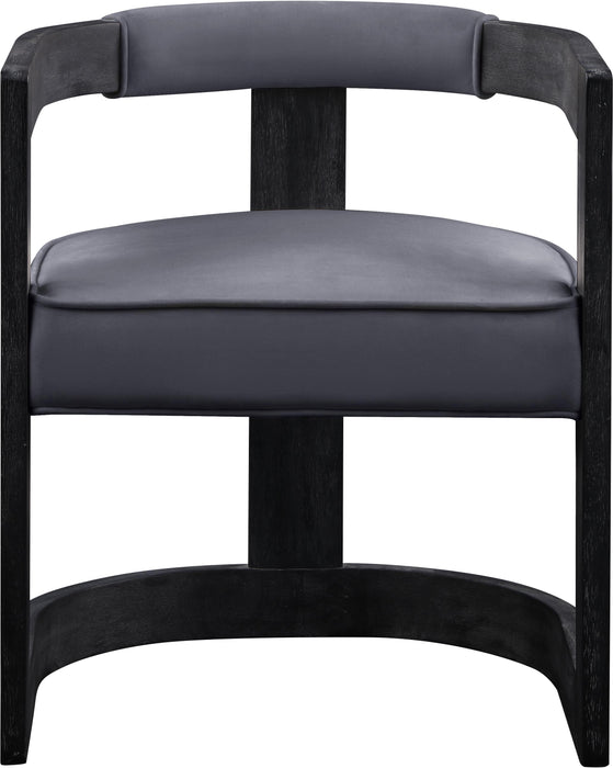 Regency Grey Velvet Dining Chair - Bargain Furniture (Detroit, MI)